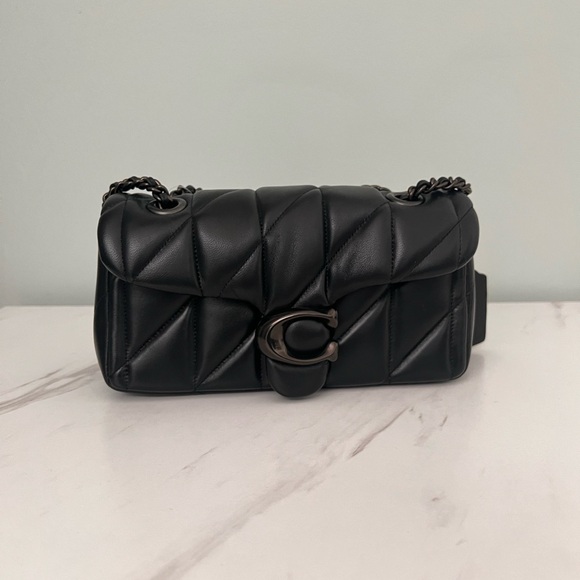 ✨NWT | Coach Quilted Pillow Tabby 20 in Black Nappa Leather and Pewter hardware - Picture 11 of 11